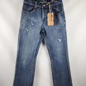 Flypaper Womens Slim Bootcut Distressed Blue Jeans Size 16 (28x28) NWT